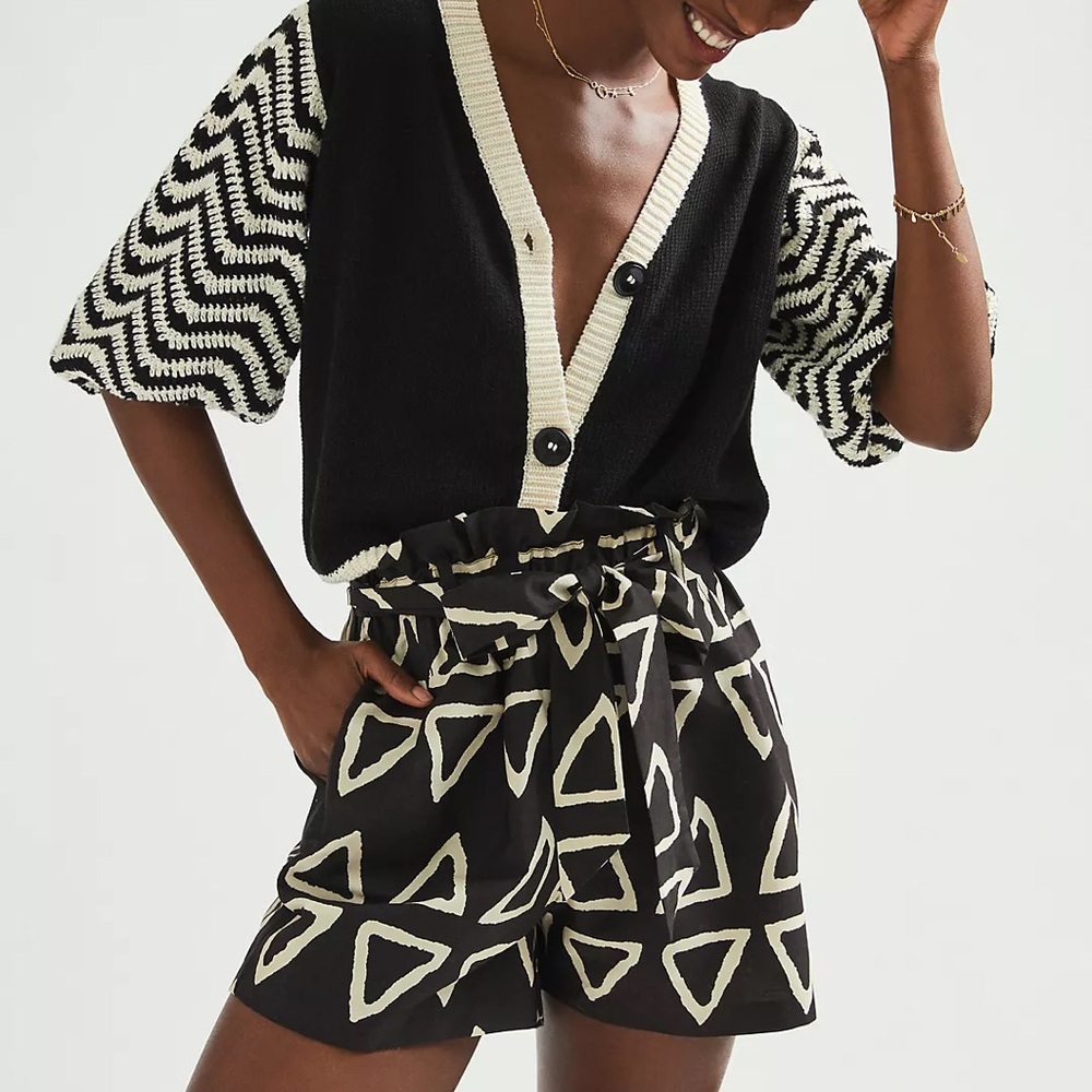 Anthropologie Alexa Paperbag Shorts, Size Medium Corey Lynn Calter NWT